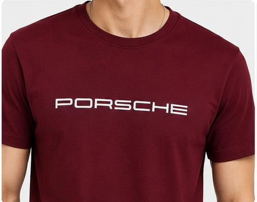 Mannado Porsche Trending Print T-Shirt for Men | Regular Fit | 100% Cotton
