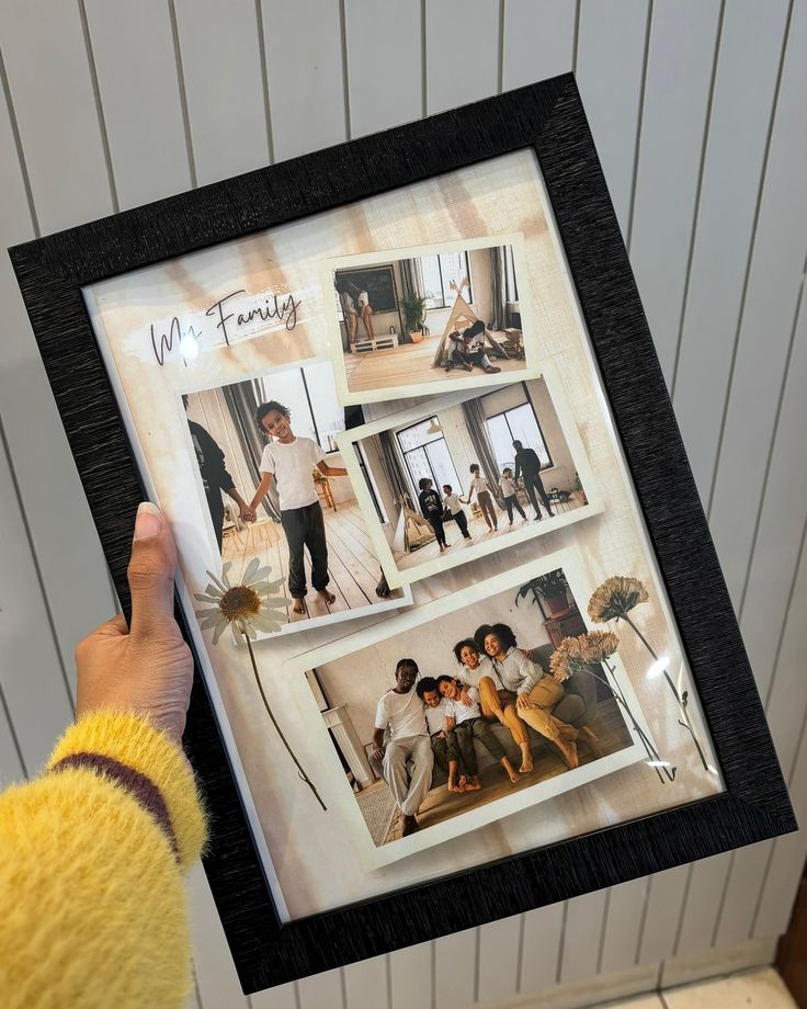 4 Photos Family Collage Frame – Personalized Family Photo Frame